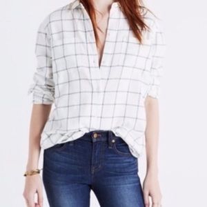 Madewell flannel in windowpane